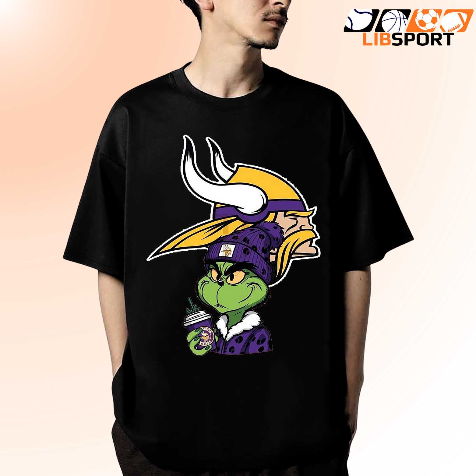 Minnesota Vikings Grinch T Shirt, Funny Nfl Christmas Tee, Game Day Shirt